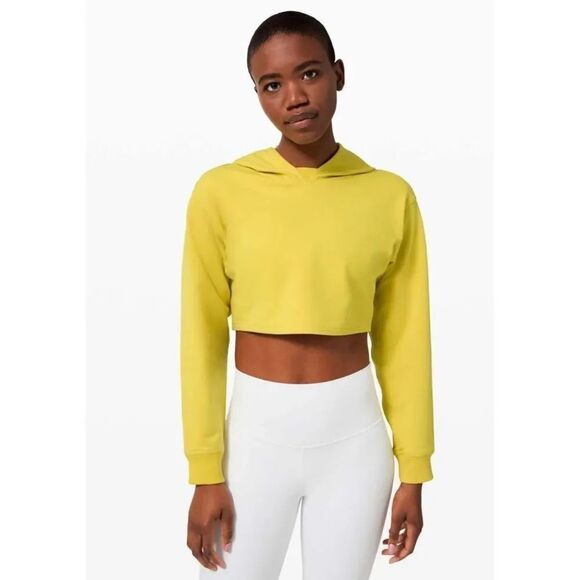 lululemon athletica Tops - Lululemon All Yours Cropped Hoodie Soleil Size 10
